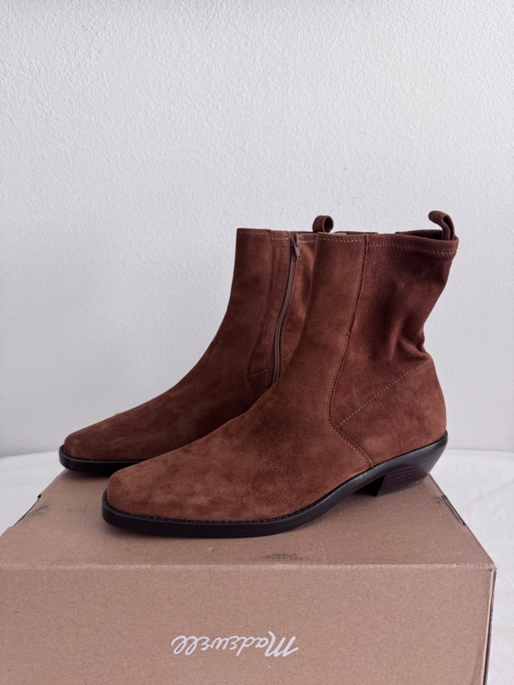 New Madewell The Idris Ankle Boot In Suede Size 9.5 - Picture 1 of 14